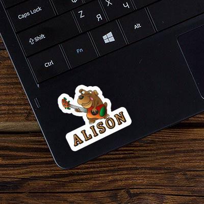 Sticker Guitar Dog Alison Laptop Image