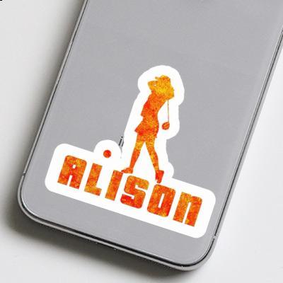 Golfer Sticker Alison Gift package Image