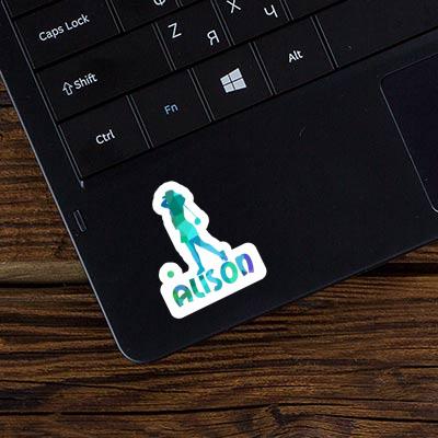 Sticker Golfer Alison Laptop Image