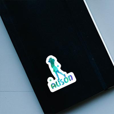 Golferin Aufkleber Alison Laptop Image