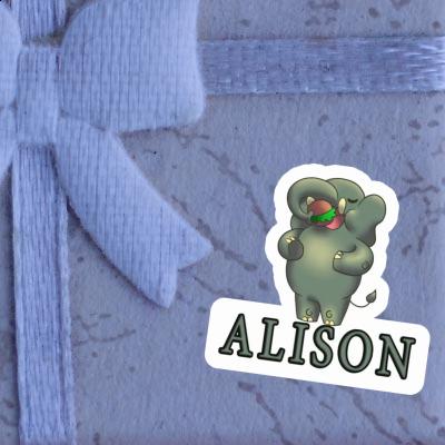 Sticker Alison Elefant Gift package Image