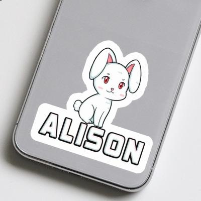 Alison Autocollant Lapin Notebook Image