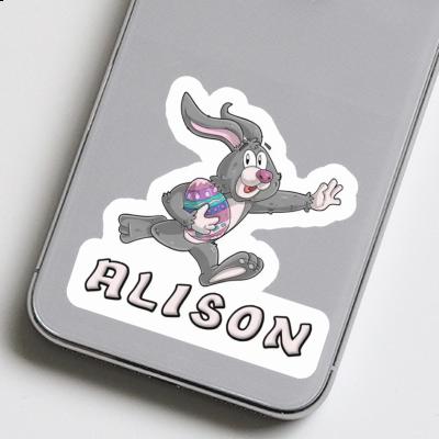 Rugby rabbit Sticker Alison Notebook Image