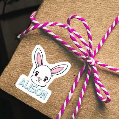 Alison Autocollant Lapin Notebook Image