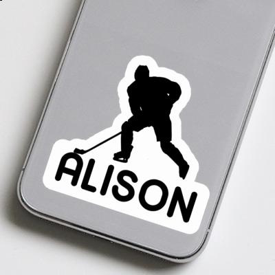 Sticker Hockey Player Alison Notebook Image