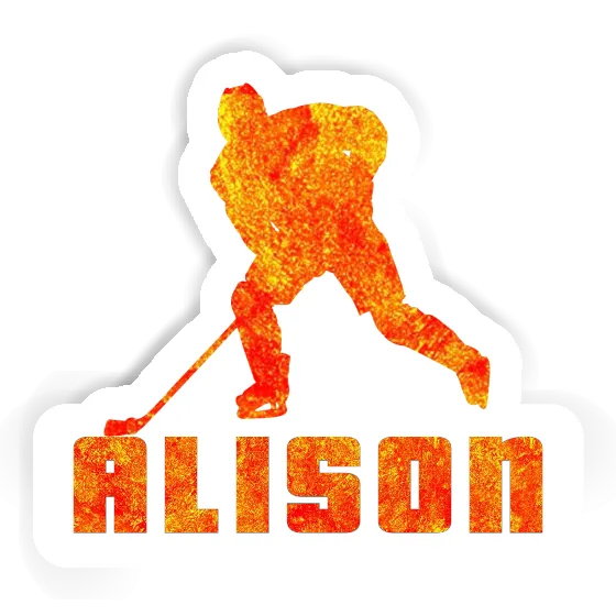 Sticker Hockey Player Alison Notebook Image