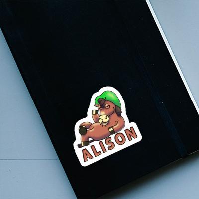 Lying horse Sticker Alison Image