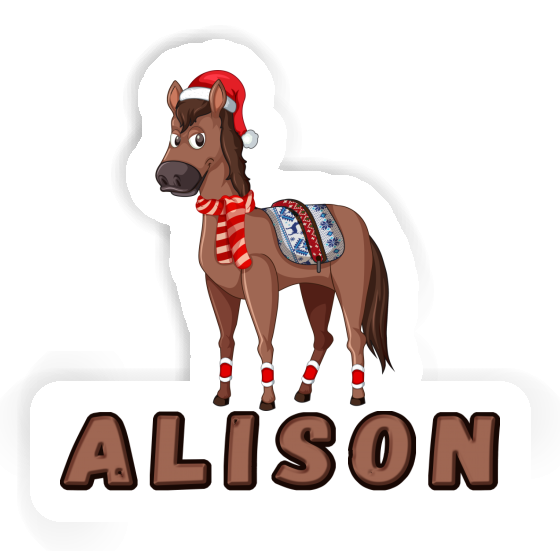 Alison Sticker Christmas Horse Notebook Image