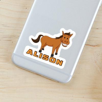 Cheval sourire Autocollant Alison Gift package Image