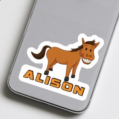 Sticker Alison Grinning Horse Notebook Image