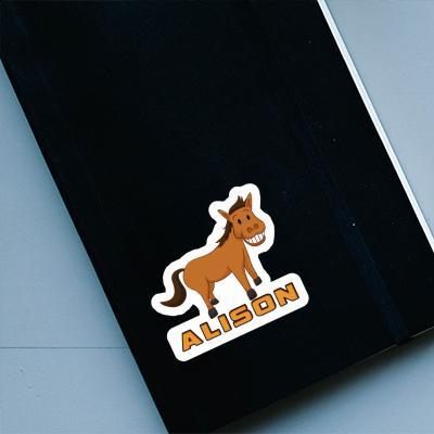 Sticker Alison Grinning Horse Laptop Image