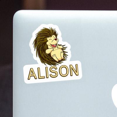 Hedgehog Sticker Alison Laptop Image