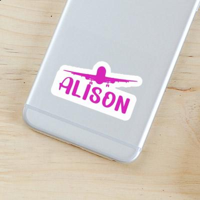 Sticker Alison Flugzeug Notebook Image