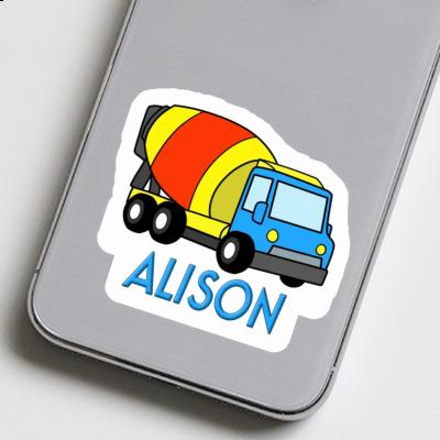 Mixer Truck Sticker Alison Notebook Image