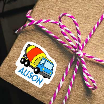 Mixer Truck Sticker Alison Laptop Image