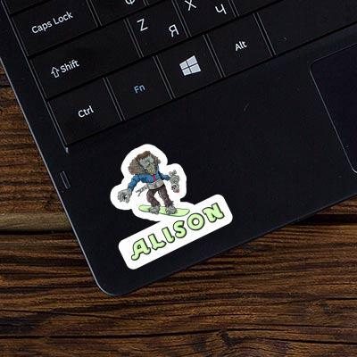 Alison Sticker Snowboarder Laptop Image