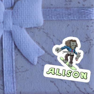 Alison Sticker Snowboarder Image