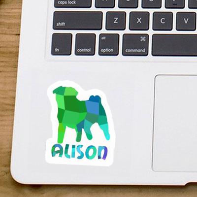 Sticker Alison Pug Notebook Image