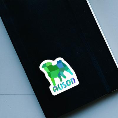 Sticker Alison Pug Laptop Image