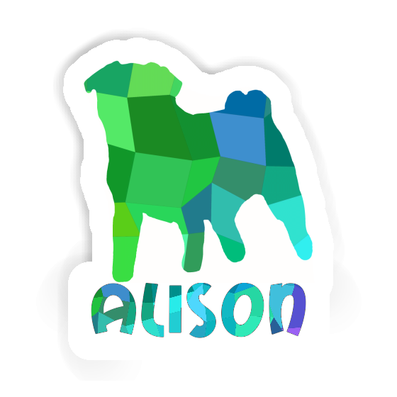 Sticker Alison Pug Notebook Image