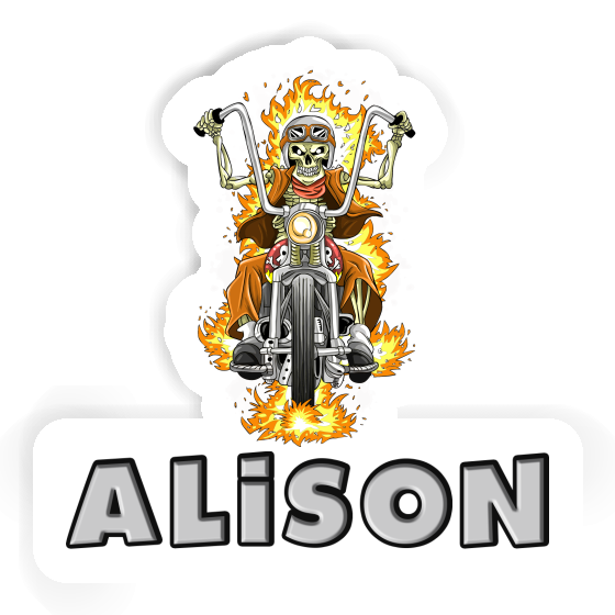 Sticker Alison Motorbike Rider Notebook Image