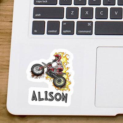 Sticker Motocrosser Alison Laptop Image