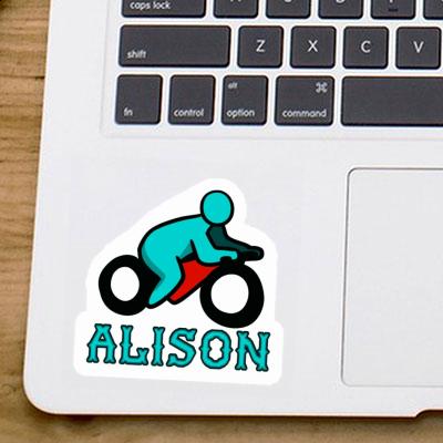 Motorbike Sticker Alison Notebook Image