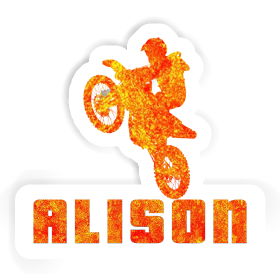 Alison Autocollant Motocrossiste Image