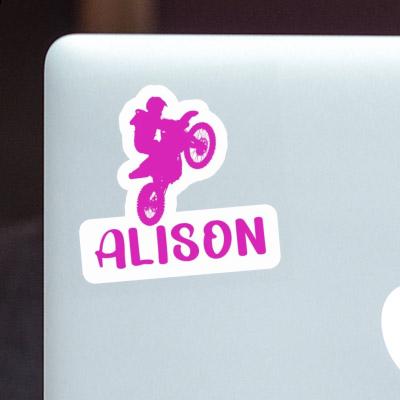 Motocross Rider Sticker Alison Image