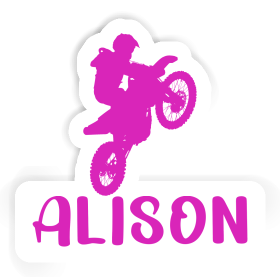 Motocross Rider Sticker Alison Notebook Image