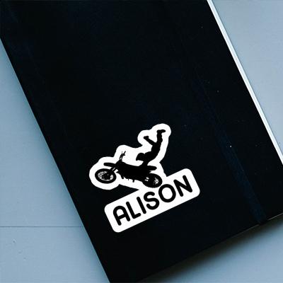 Sticker Motocross Rider Alison Notebook Image