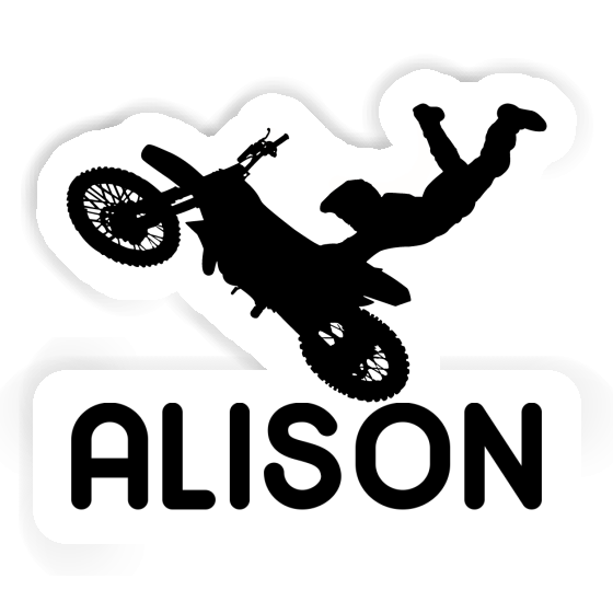 Sticker Motocross Rider Alison Laptop Image