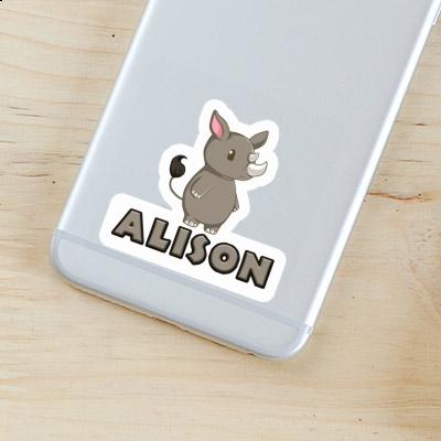 Alison Sticker Rhinoceros Image