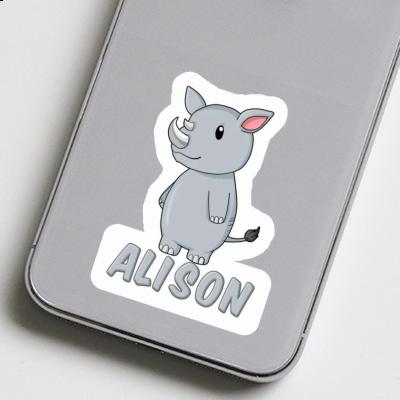 Alison Sticker Rhinoceros Laptop Image