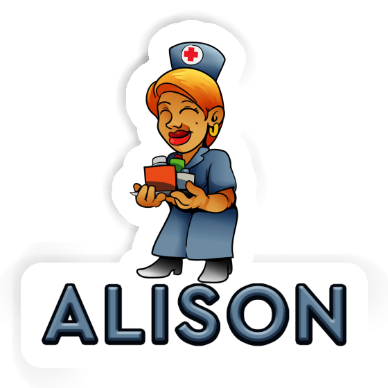 Infirmière Autocollant Alison Image