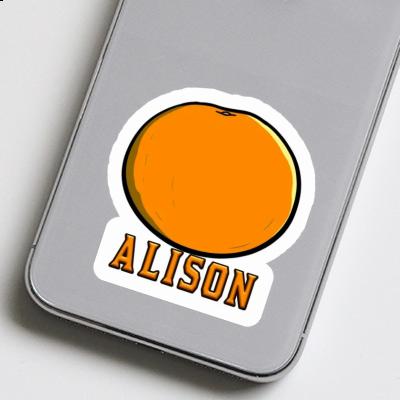 Orange Sticker Alison Laptop Image