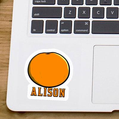 Orange Sticker Alison Image