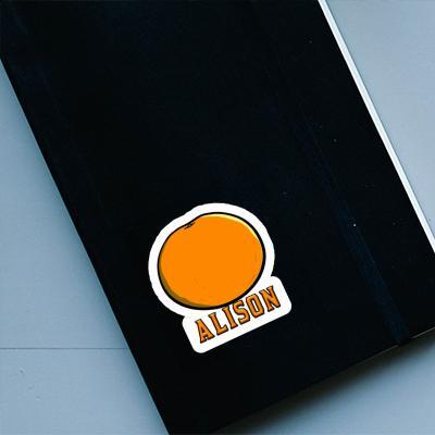 Orange Sticker Alison Notebook Image