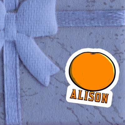 Orange Sticker Alison Gift package Image