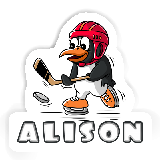 Sticker Alison Ice Hockey Penguin Notebook Image