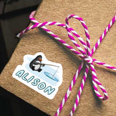 Alison Sticker Fishing Penguin Image