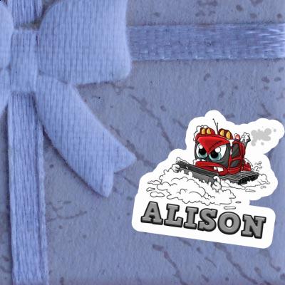 Sticker Snow groomer Alison Notebook Image