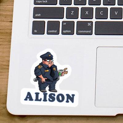 Sticker Police Officer Alison Notebook Image