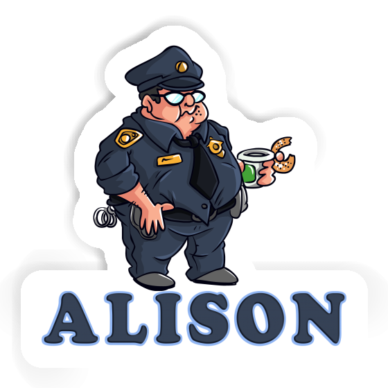 Sticker Police Officer Alison Notebook Image