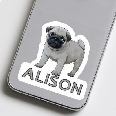 Pug Sticker Alison Notebook Image