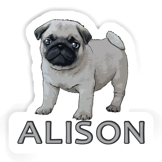 Pug Sticker Alison Notebook Image