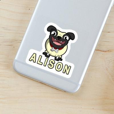 Pug Sticker Alison Notebook Image