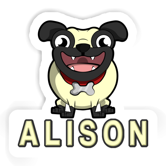 Pug Sticker Alison Image