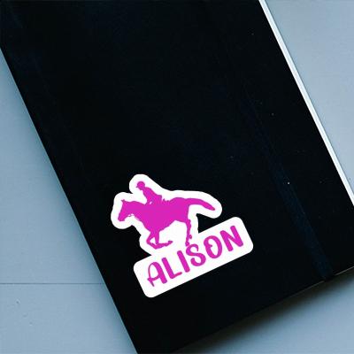 Alison Sticker Horse Rider Laptop Image