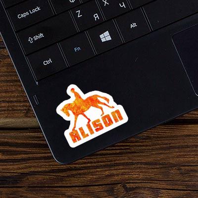 Horse Rider Sticker Alison Laptop Image